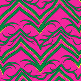 Abstract With Layered Interlocking Zigzag And Gold Details (Pink) - ODIKA