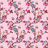 Floral Vine with Cascading Blossom Trails(Pink)