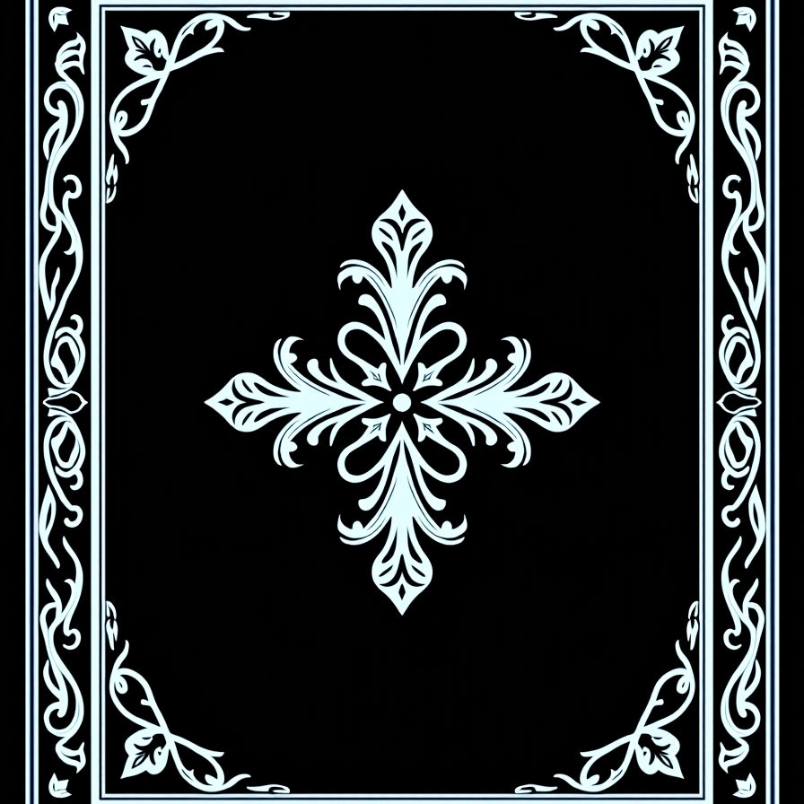 Gothic Damask Ornamental with Baroque Flourishes (Black) - ODIKA