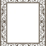 Interlocking Floral Trellis with Faded Ornamental Filigree Accents(Brown)