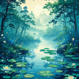 Bright Cool Hues with Imagery(Green)