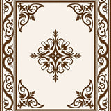 Noble Baroque Scrollwork Arrangement Jeweled(Brown)