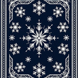 Winter Wonderland Snowflake Festival Area Machine(Navy)