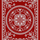 Snowflake Holiday Festive Low Pile Area(Red)