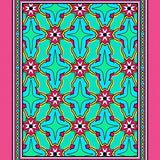 Abstract Tile Mosaic with Interlocking (Turquoise)