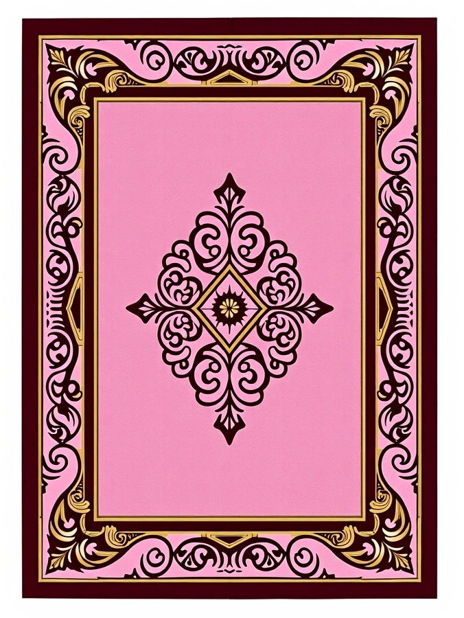 Luxurious Swirling Design with Accents and Ornate Detailing (Pink) - ODIKA