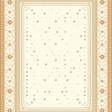 Contemporary Area with Artistic Dotted Borders and Warm Beige Shades(Beige)