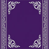 Elegant Fleur Scrollwork with Filigree Interlocking Leaf Motifs(Purple)