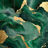 Elegant Green Abstract Swirl(Green)