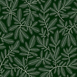 Winter Pine Branch Design with Crystal Details(Green)
