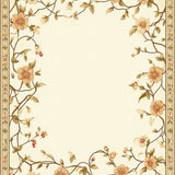 Stylish Beige Kitchen Durable Non Slip Runner with Floral Motif(Beige)