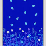 Enchanted Meadow Petals Decorative Surface (Blue) - ODIKA