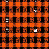 Jack o Lantern Gingham with Spooky Halloween(Orange)