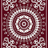 Festive Starburst Interlocking Floral Ornament(Burgundy)
