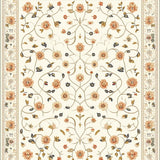 Elegant Floral Boho with Intricate Beige and Khaki(Ivory)
