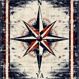 Harbor Master Nautical Star Indoor Transitional Area Rug for Deck(Brown)