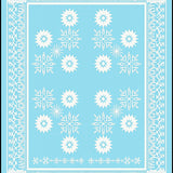 Whimsical Winter Wonderland Medallion with Intricate Arrangements(Blue)