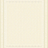 Elegant Neutral Trellis Design Area with Classic Beige Medallion(Beige)