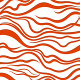 Rippling Water Effect Contemporary Art Tapestry with Dynamic Movement (Orange)
