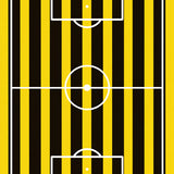Striped Soccer Pitch Goals Center Circle(Yellow)