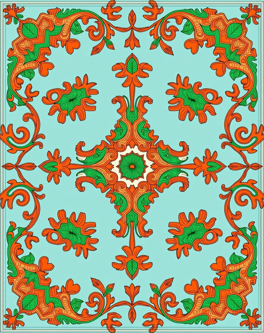 Eternal Vinework Filigree Scroll (Blue) - ODIKA