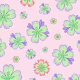 Meadow Breeze Painterly Floral Abstract Motif (Pink)