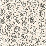 Abstract Botanical Spiral Decorative Ornament (Ivory) - ODIKA