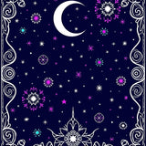 Mystical Moon Stars Galaxy Constellation (White)