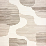 Abstract Geometric Beige Area Contemporary Wavy(Beige)