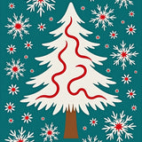 Enchanted Winter Fir Decoration Accent Magical Snow(Teal)