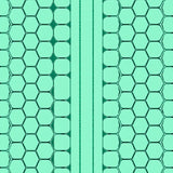 Hexagonal Honeycomb Textured Floor with Machine Wash Design(Blue)