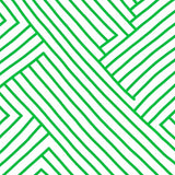 Festive Shadow Stripe With Abstract Zigzag Linework(Green)