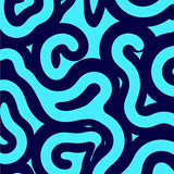 Retro Swirl Maze with Modern Abstract Touches (Blue)