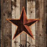 Rustic West Welcome for Entryway Cowboy Cowgirl Motif(Brown)