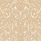 Elegant Arabesque Scroll Artisan Treasure(Beige)