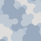 Abstract Cloud Wash with Layered Blue Grey Hues(Blue)