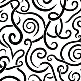 Abstract Brushstroke Artsy Swirl Wavy Expressive Decorative Accent(Black)