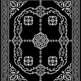 Elegant Lattice Ornamental Vintage Medallion (Black)