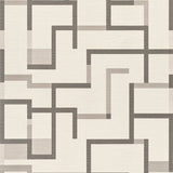 Stylish Beige Runner Modern Geometric Tile Design(Beige)