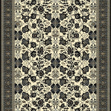 Contemporary Geometric Area with Bold Black and Beige Design(Beige)