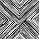 Symmetrical Chevron Inspired Striped Motif with High Contrast(Black)