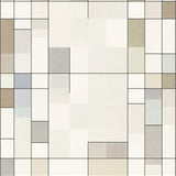 Neutral Modern Grid Area with Subtle Overlapping Rectilinear(Beige)