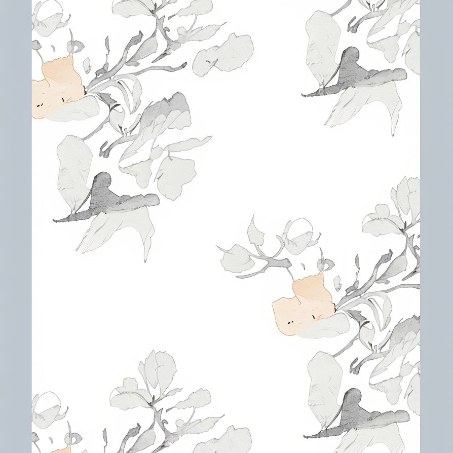 Zen Brushstroke Watercolor Inspired Artistic Japanese (White) - ODIKA