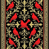 Cardinal Damask Dorm Floor(Black)