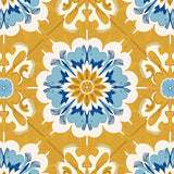 Interlocking Lotus Medallion with Vintage Scrollwork Motifs(Gold)