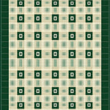 Charming Cottage with Beige Canvas and Green Checkerboard Accents(Green)