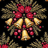 Enchanted Bell Bouquet with Festive Fir and Sparkling Berry Details(Black)