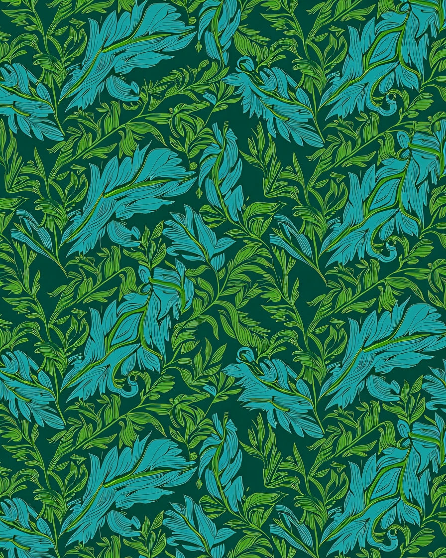 Fern Canopy Abundant Wilderness Symphony (Green) - ODIKA