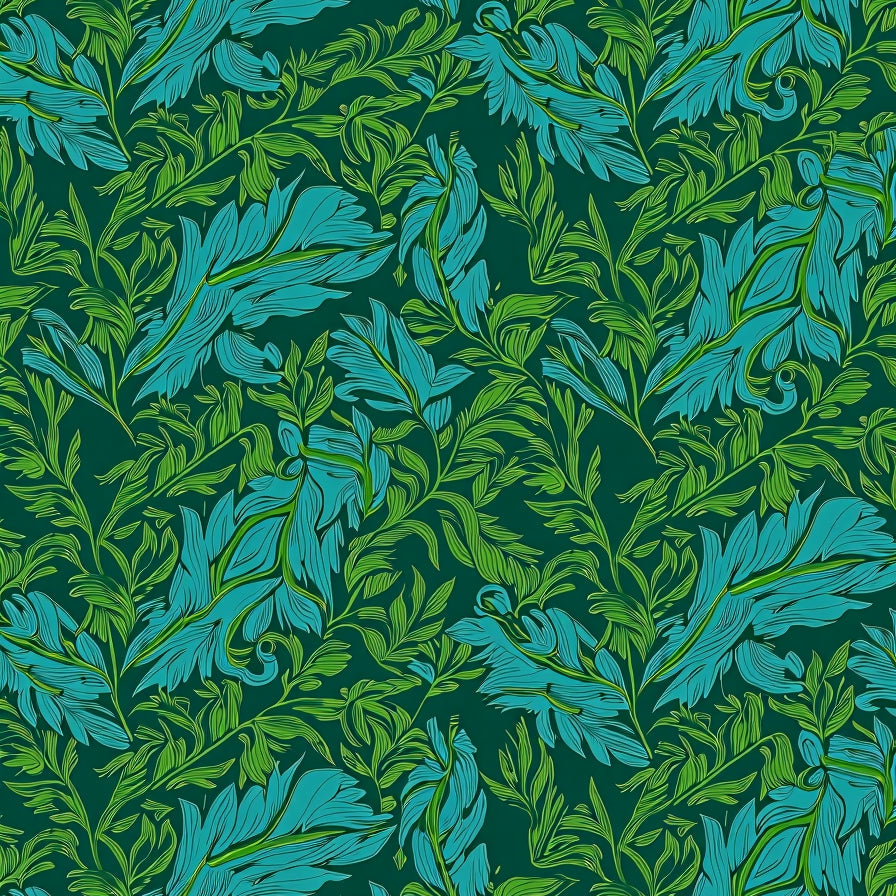 Fern Canopy Abundant Wilderness Symphony (Green) - ODIKA