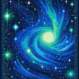 Striking Celestial Whirlwind Artwork(Blue)
